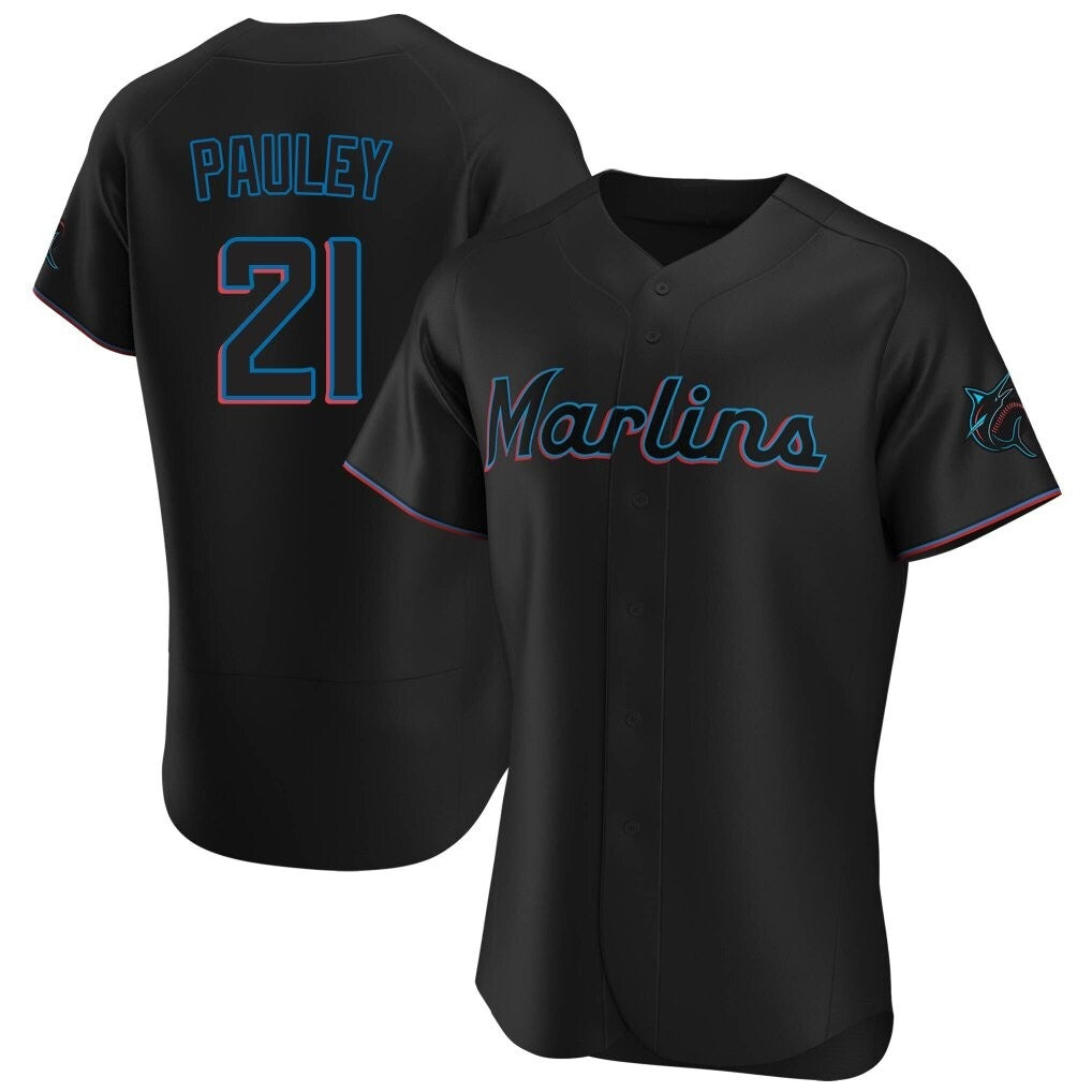 Ndoa M.Marlins #21 Graham Pauley Player Black Home Limited Elite Stitched Jerseys