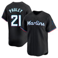 Ndoa M.Marlins #21 Graham Pauley Player Black  Home Limited Stitched Jerseys
