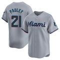 Ndoa M.Marlins #21 Graham Pauley Player Gray Home Limited Stitched Jerseys