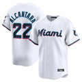 Ndoa M.Marlins #22 Sandy Alcantara Player White Home Limited Stitched Jerseys