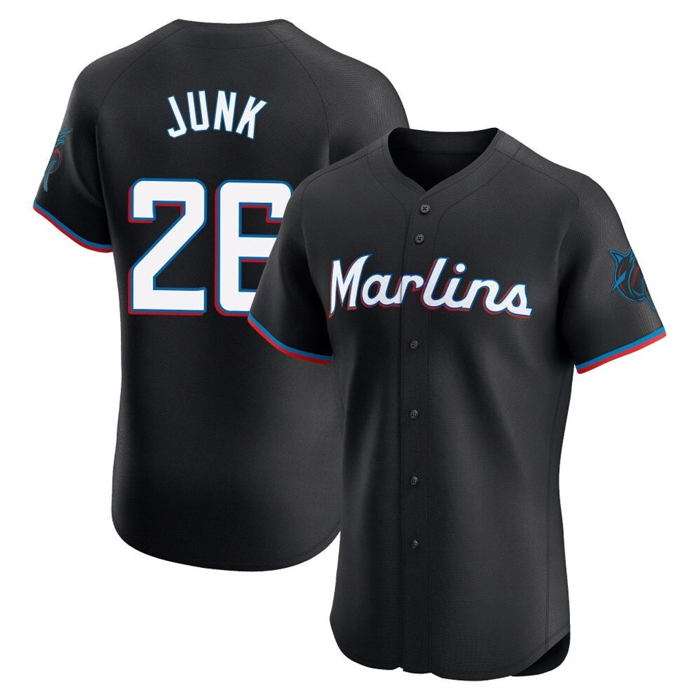 Ndoa M.Marlins #26 Janson Junk Player Black Vapor Home Limited Elite Stitched Jerseys