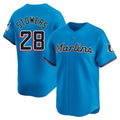 Ndoa M.Marlins #28 Kyle Stowers Player Blue Home Limited Stitched Jerseys
