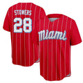 Ndoa M.Marlins #28 Kyle Stowers Player Red City Connect Home Game Stitched Jerseys