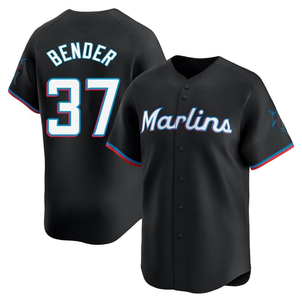 Ndoa M.Marlins #37 Anthony Bender Player Black  Home Limited Stitched Jerseys