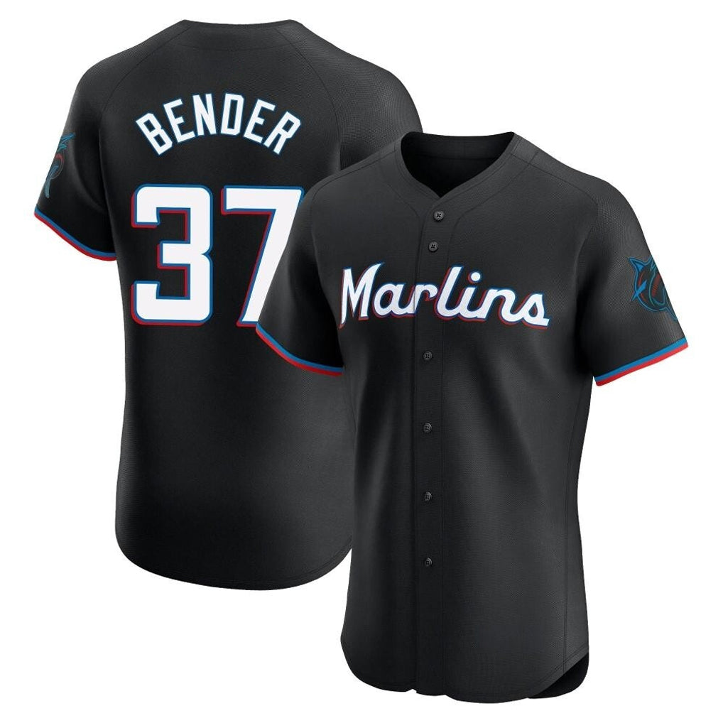 Ndoa M.Marlins #37 Anthony Bender Player Black Vapor Home Limited Elite Stitched Jerseys