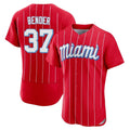 Ndoa M.Marlins #37 Anthony Bender Player Red City Connect Home Limited Elite Stitched Jerseys