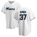 Ndoa M.Marlins #37 Anthony Bender Player White  Home Game Stitched Jerseys