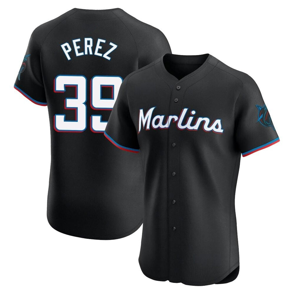 Ndoa M.Marlins #39 Eury Perez Player Black Vapor Home Limited Elite Stitched Jerseys