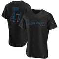 Ndoa M.Marlins #47 John King Player Black Home Limited Elite Stitched Jerseys