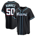 Ndoa M.Marlins #50 Agustin Ramirez Player Black Fashion Out Home Game Stitched Jerseys