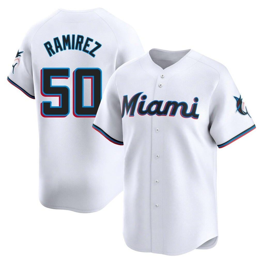 Ndoa M.Marlins #50 Agustin Ramirez Player White  Home Limited Stitched Jerseys