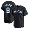 Ndoa M.Marlins #9 Xavier Edwards Player Black  Home Limited Stitched Jerseys