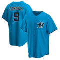 Ndoa M.Marlins #9 Xavier Edwards Player Blue Home Game Stitched Jerseys