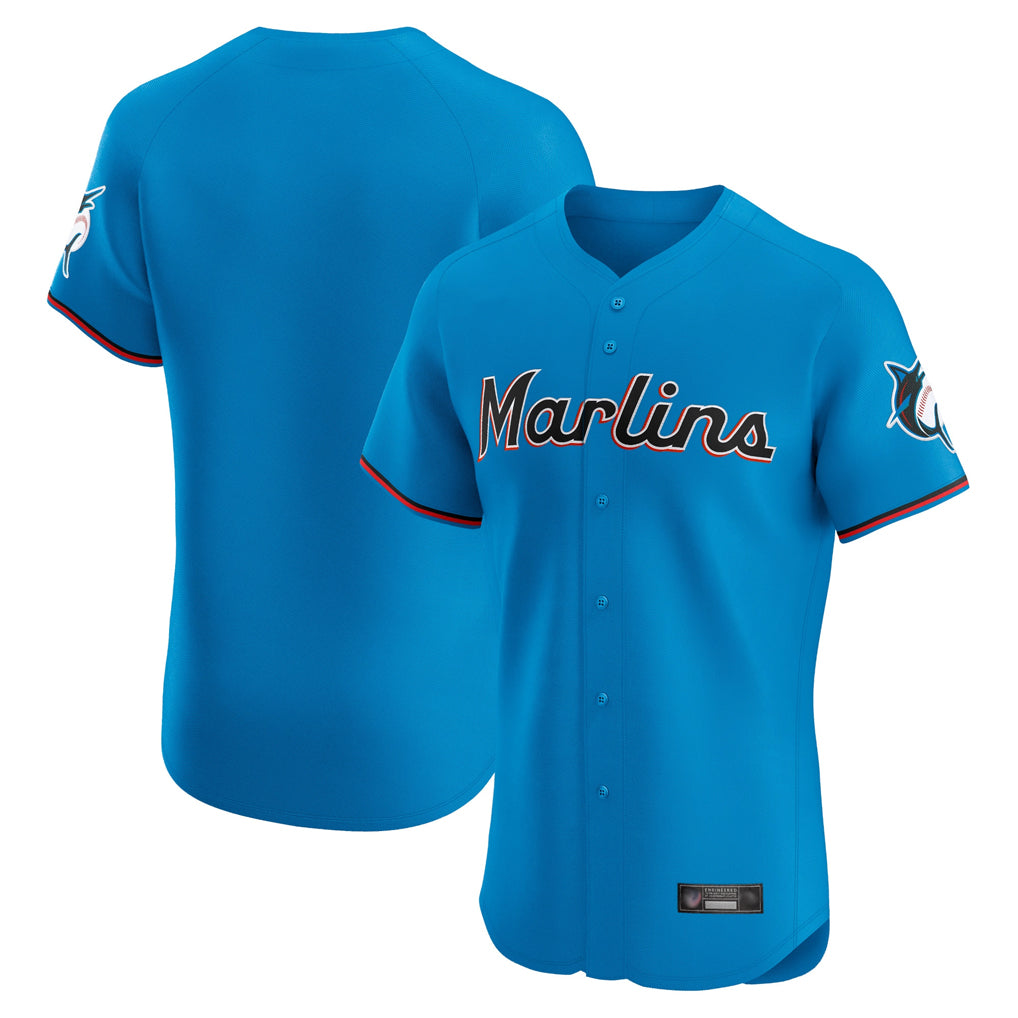Ndoa M.Marlins Blank Player Blue Home Limited Elite Stitched Jerseys