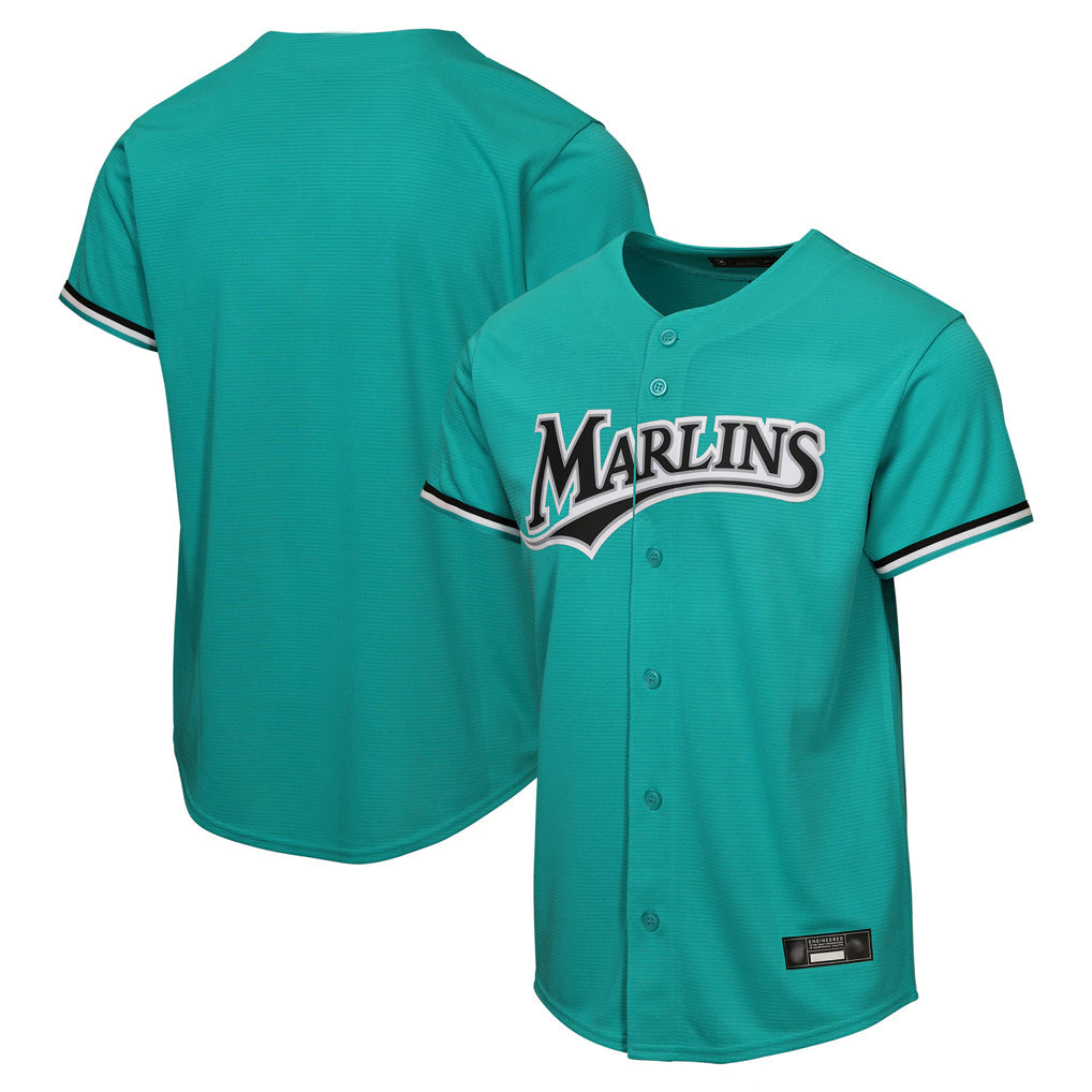 Ndoa M.Marlins Blank Player Teal Mitchell & Ness Cooperstown Collection Game Stitched Jerseys
