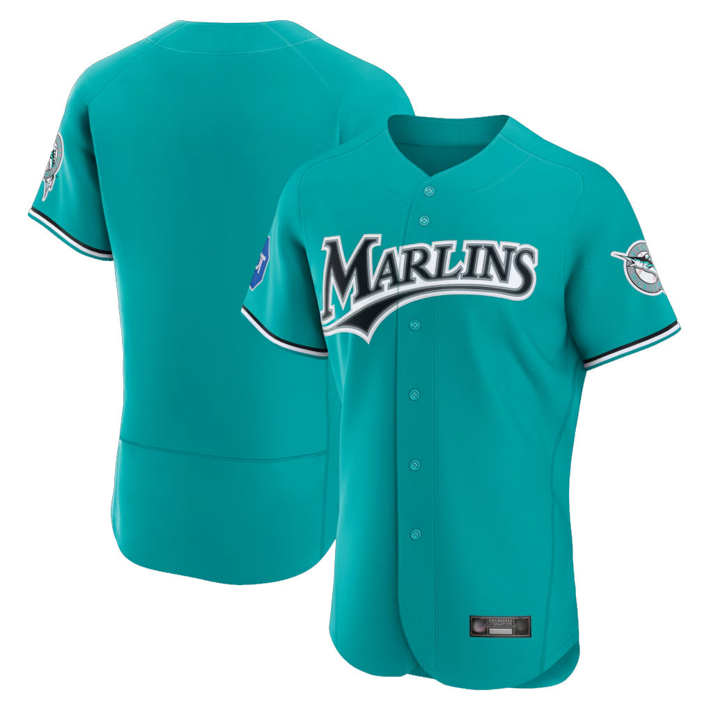 Ndoa M.Marlins Blank Player Teal Mitchell & Ness Cooperstown Collection Limited Elite Stitched Jerseys