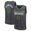 Ndoa M.Timberwolves #0 Donte DiVincenzo Charcoal Fast Break Replica Player Stitched Jerseys - Statement Edition