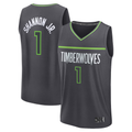Ndoa M.Timberwolves #1 Terrence Shannon Jr. Anthracite Fast Break Replica Stitched Jerseys - Statement Edition