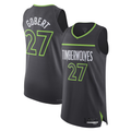 Ndoa M.Timberwolves #27 Rudy Gobert Jordan Brand Anthracite Authentic Stitched Jerseys- Statement Edition