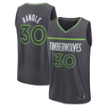 Ndoa M.Timberwolves #30 Julius Randle Charcoal Fast Break Replica Player Stitched Jerseys - Statement Edition