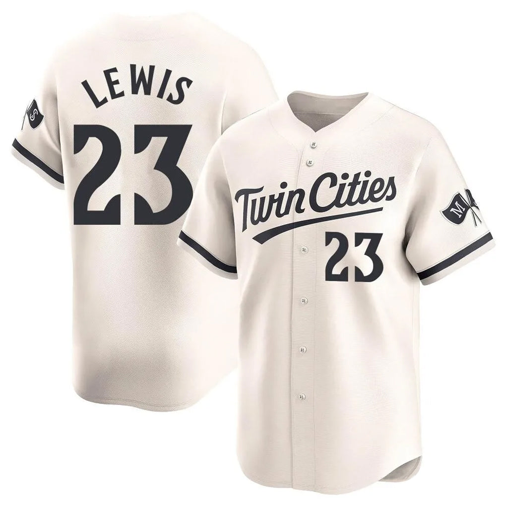 Ndoa M.Twins #23 Royce Lewis Player Cream Home Limited Stitched Jerseys