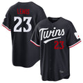Ndoa M.Twins #23 Royce Lewis Player Navy Home Game Stitched Jerseys