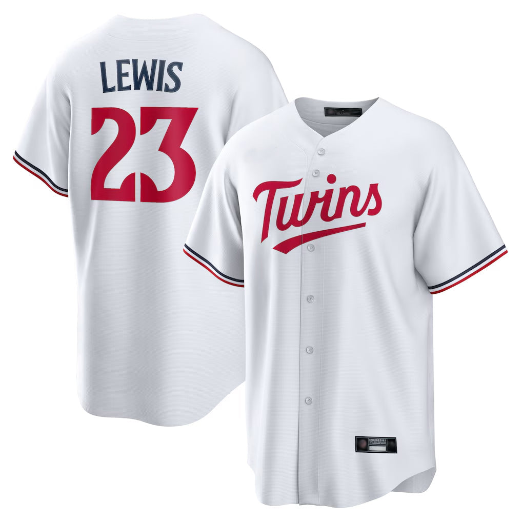 Ndoa M.Twins #23 Royce Lewis Player White Home Game Stitched Jerseys
