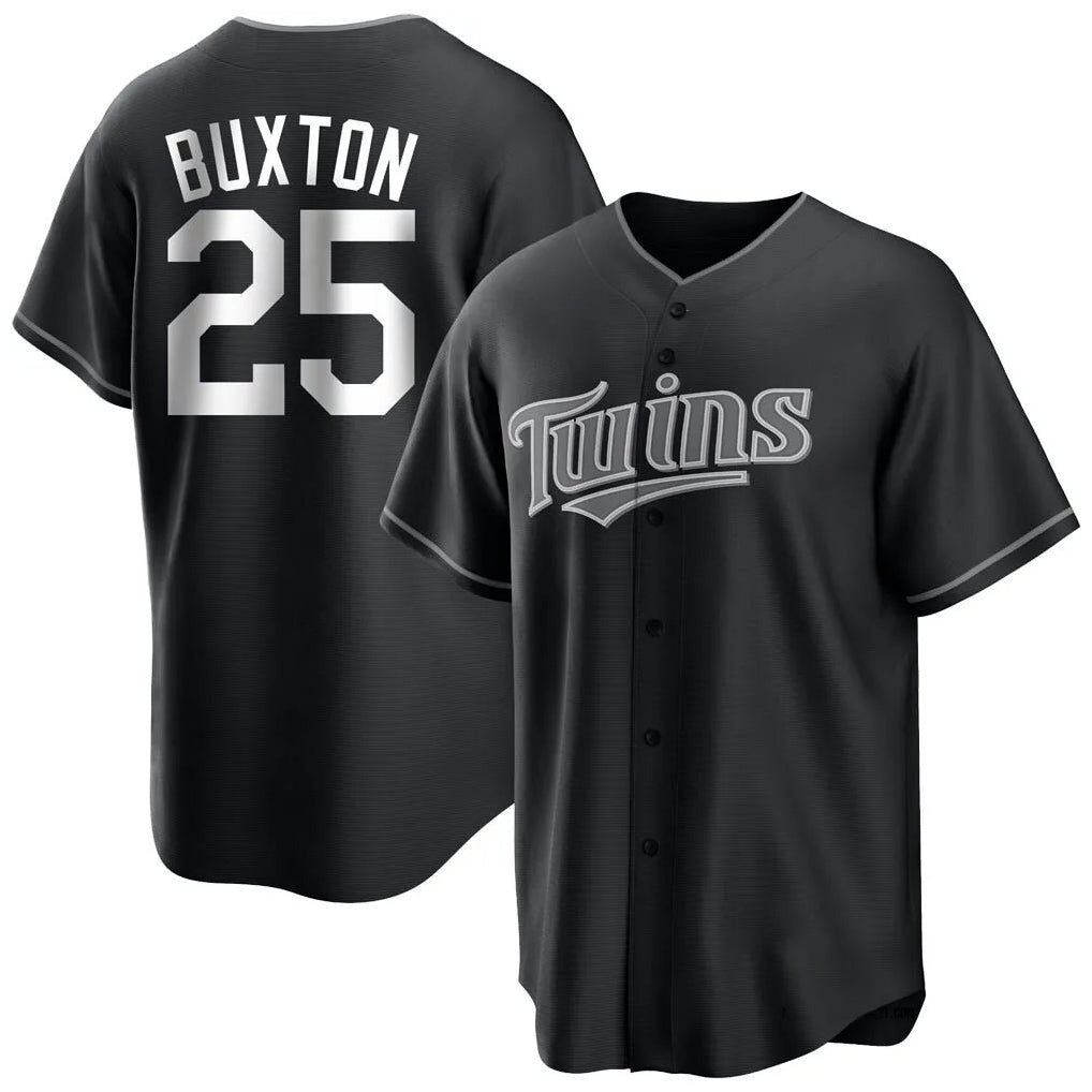 Ndoa M.Twins #25 Byron Buxton Player Black Home Game Stitched Jerseys