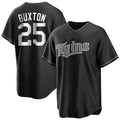 Ndoa M.Twins #25 Byron Buxton Player Black Home Game Stitched Jerseys