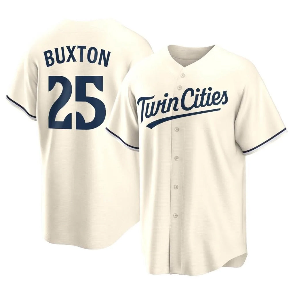 Ndoa M.Twins #25 Byron Buxton Player Cream Game Limited Home Stitched Jerseys