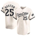 Ndoa M.Twins #25 Byron Buxton Player Cream Home Limited Stitched Jerseys
