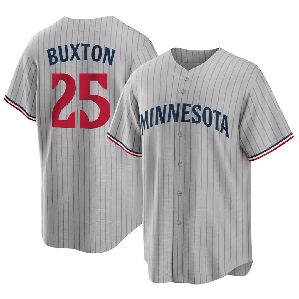 Ndoa M.Twins #25 Byron Buxton Player Gray Game Limited Home Stitched Jerseys