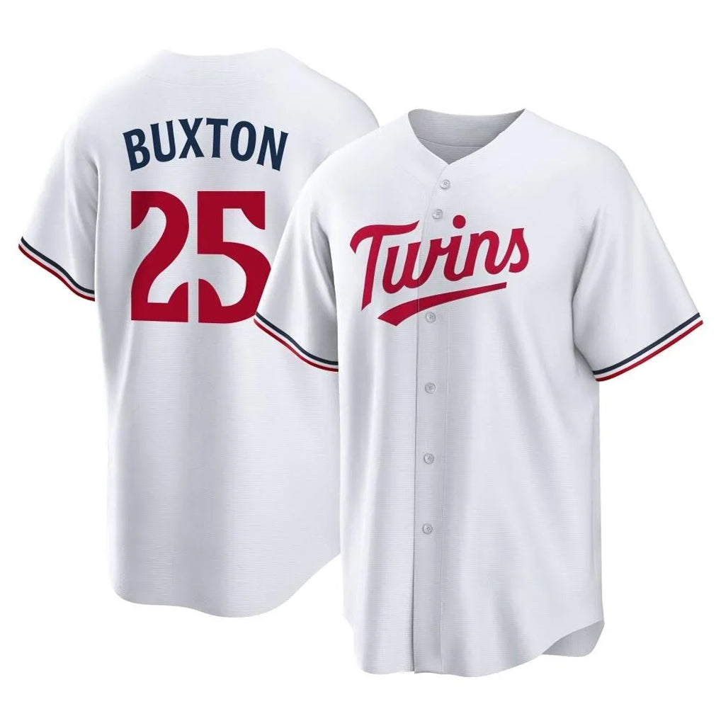 Ndoa M.Twins #25 Byron Buxton Player White Home Game Stitched Jerseys