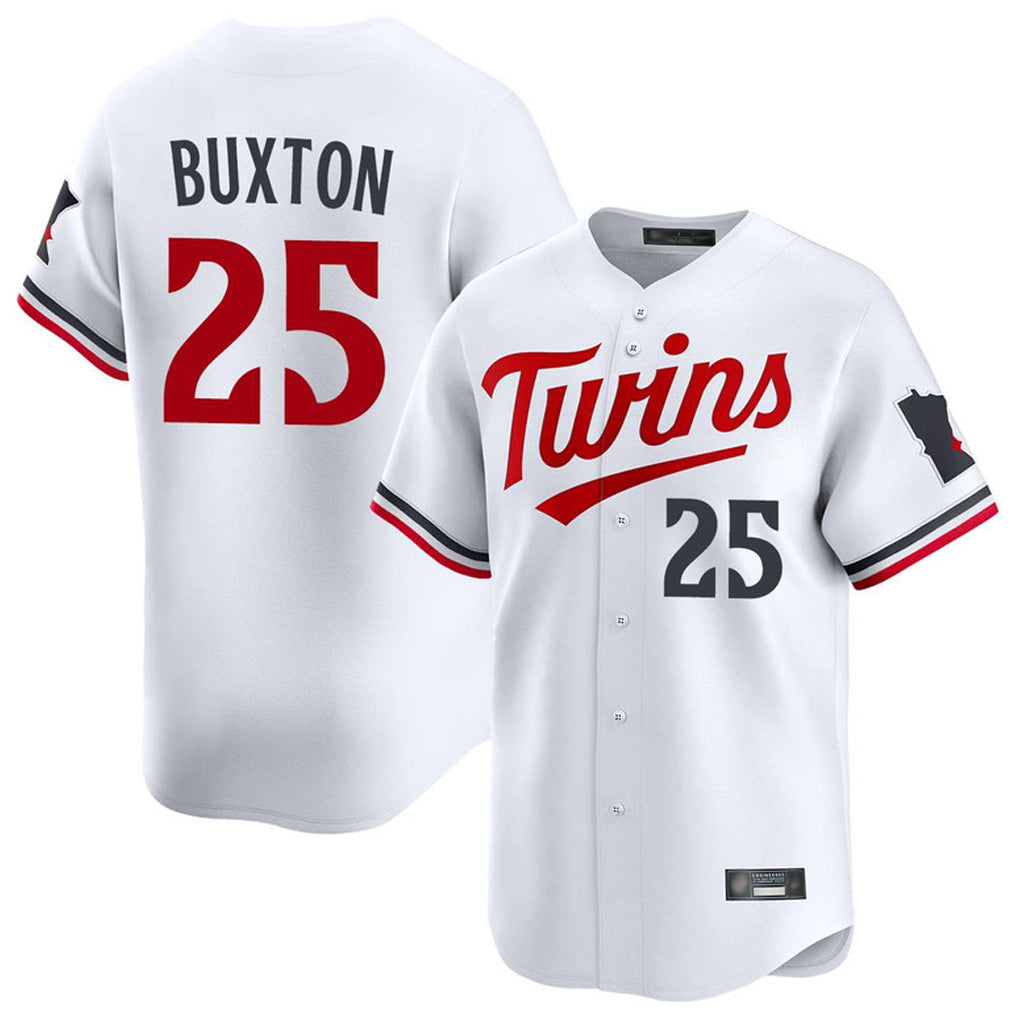 Ndoa M.Twins #25 Byron Buxton Player White Home Limited Stitched Jerseys