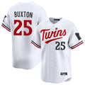 Ndoa M.Twins #25 Byron Buxton Player White Home Limited Stitched Jerseys