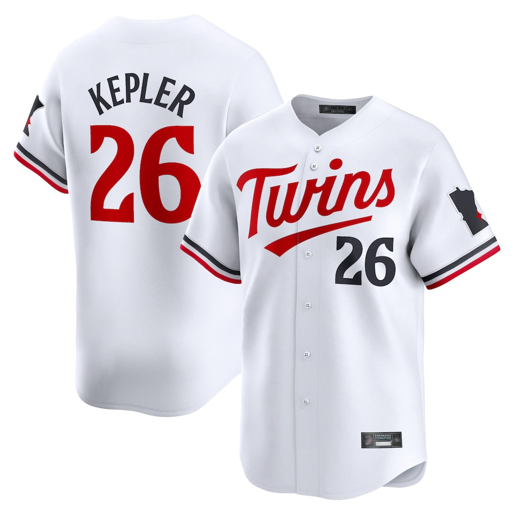 Ndoa M.Twins #26 Max Kepler Player White Home Limited Stitched Jerseys