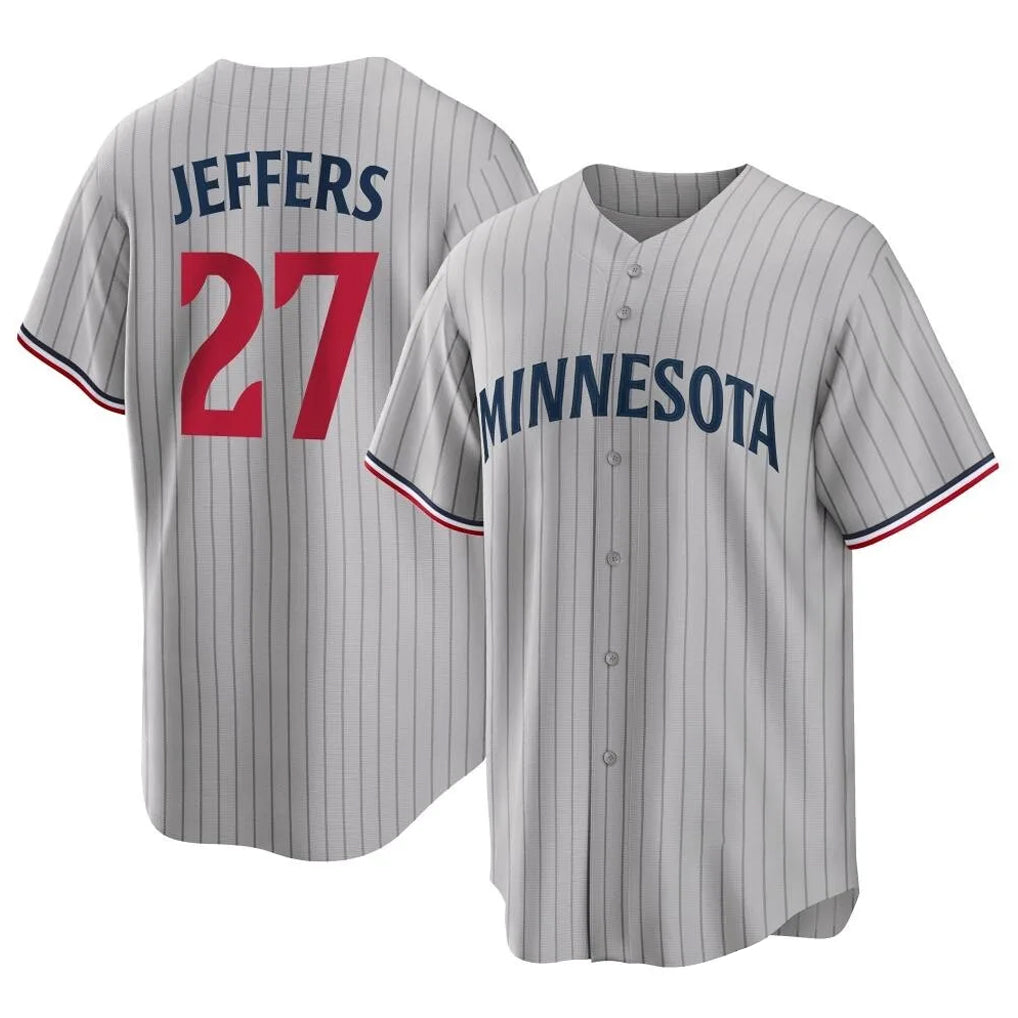 Ndoa M.Twins #27 Ryan Jeffers Player Gray Game Limited Home Stitched Jerseys