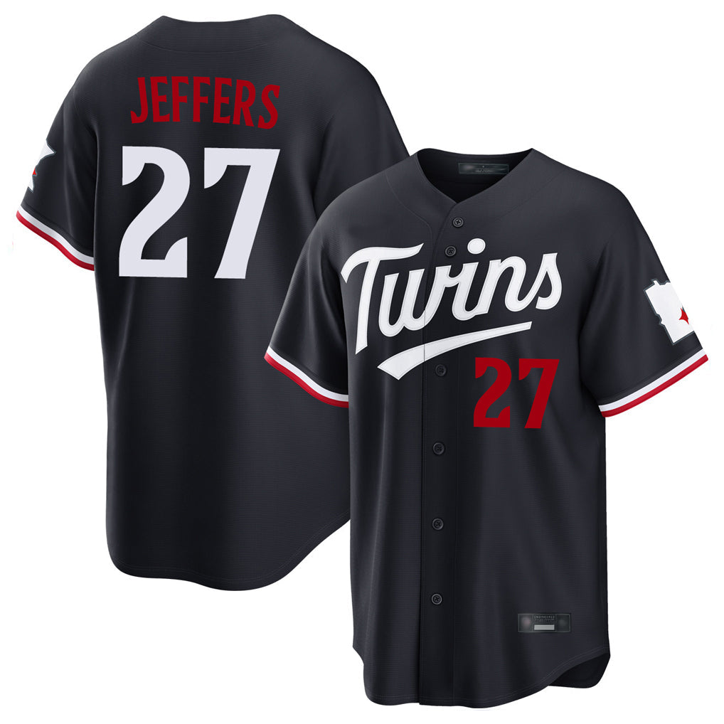Ndoa M.Twins #27 Ryan Jeffers Player Navy Home Game Stitched Jerseys