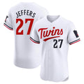 Ndoa M.Twins #27 Ryan Jeffers Player White Home Limited Elite Stitched Jerseys