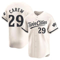 Ndoa M.Twins #29 Rod Carew Player Cream Home Limited Stitched Jerseys
