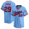 Ndoa M.Twins #29 Rod Carew Player Light Blue Throwback Cooperstown Collection Limited T-shirt Stitched Jerseys