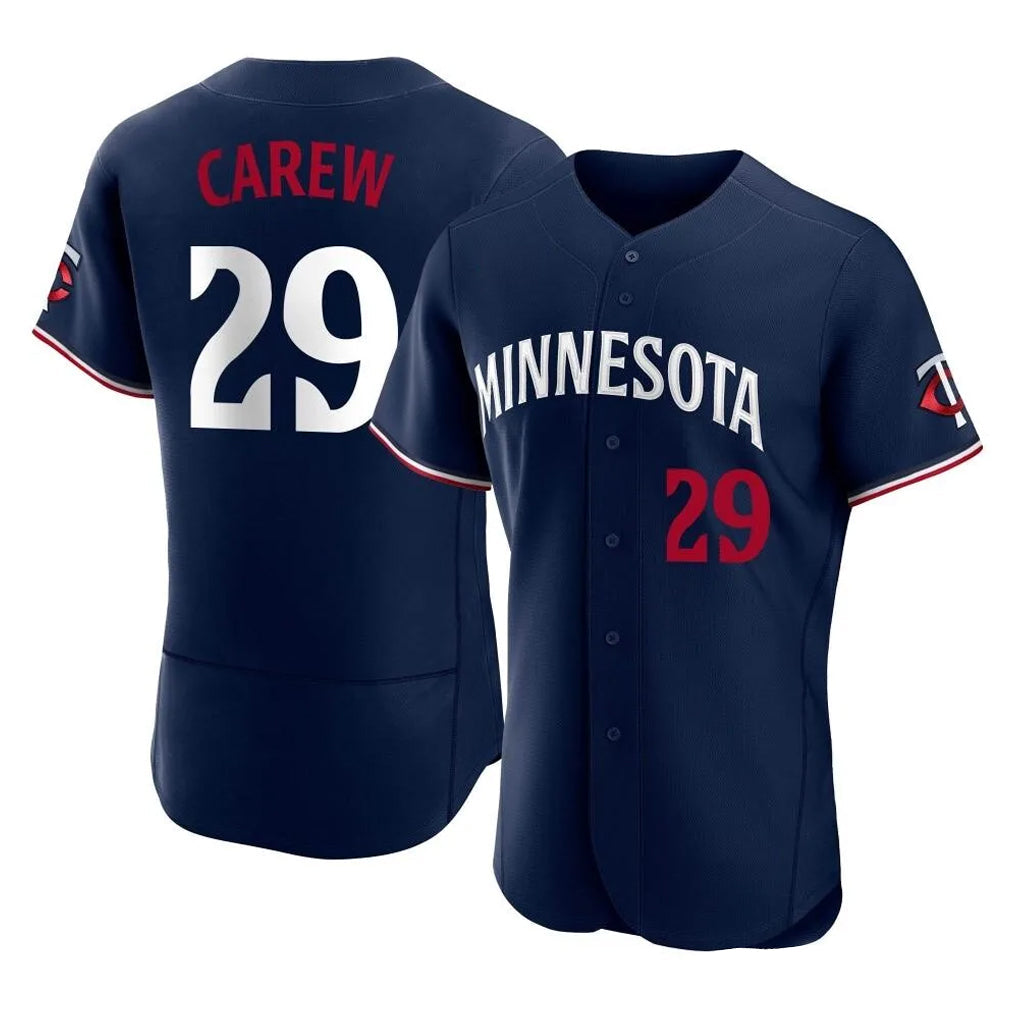 Ndoa M.Twins #29 Rod Carew Player Navy Replica Home Limited Elite Stitched Jerseys