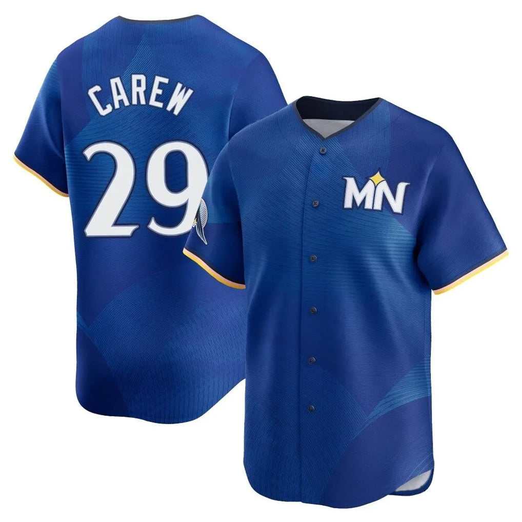 Ndoa M.Twins #29 Rod Carew Player Royal City Connect Limited Home Stitched Jerseys