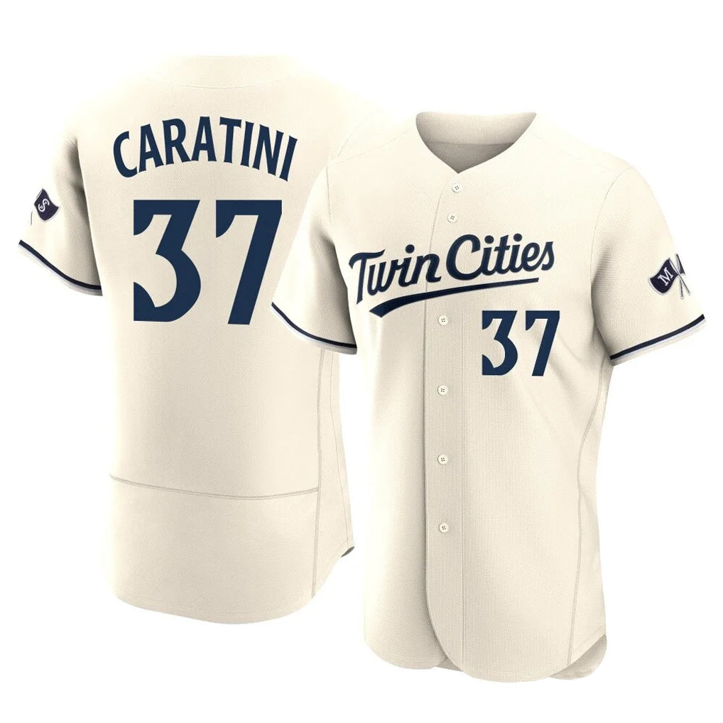 Ndoa M.Twins #37 Victor Caratini Player Cream Home Limited Elite Stitched Jerseys