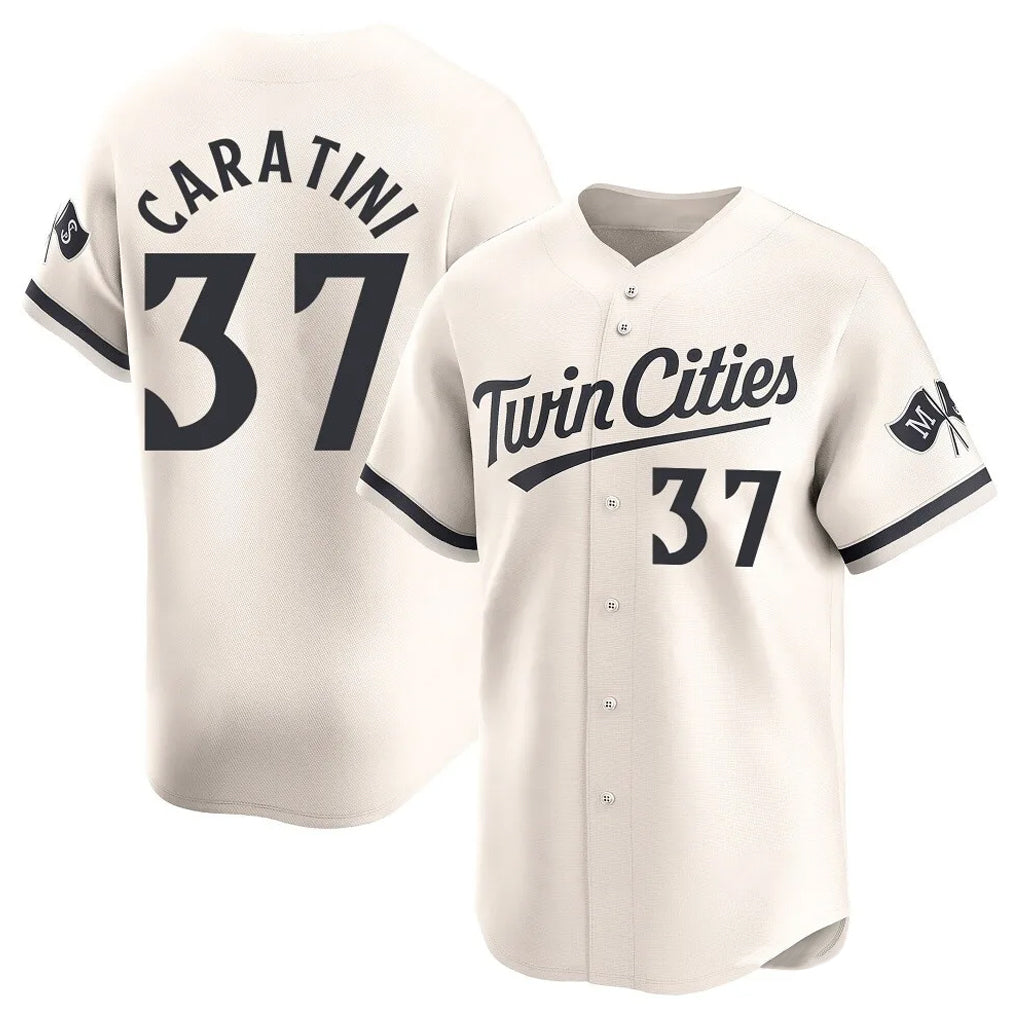 Ndoa M.Twins #37 Victor Caratini Player Cream Home Limited Stitched Jerseys