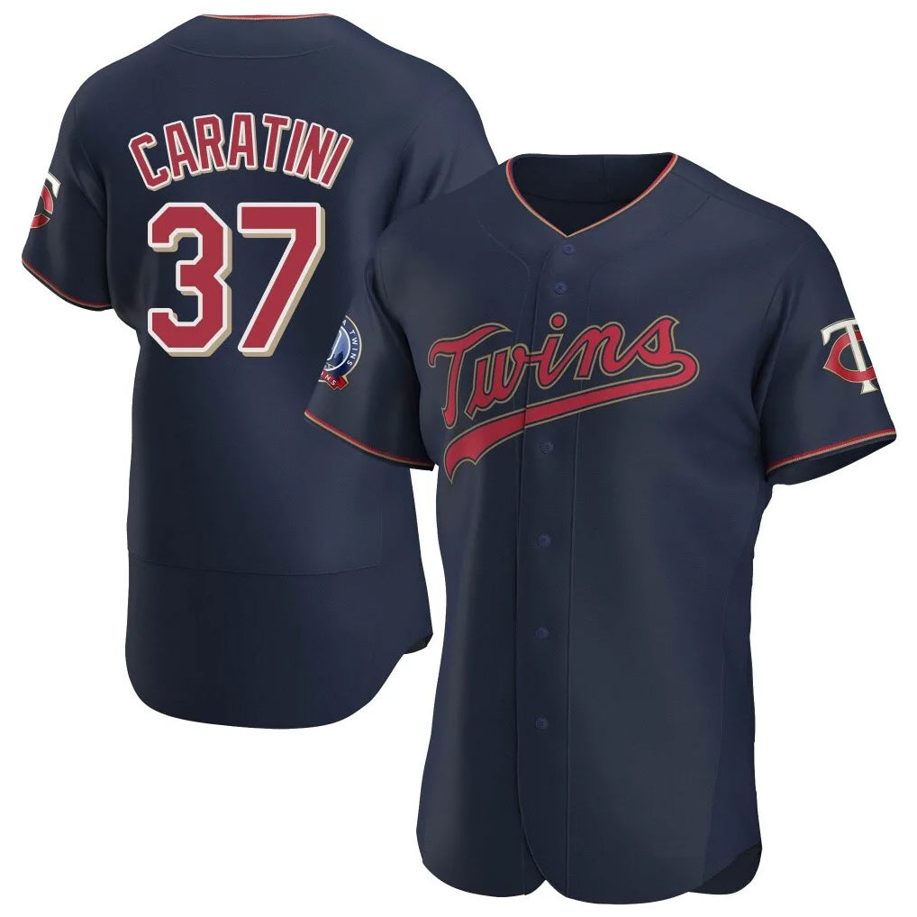 Ndoa M.Twins #37 Victor Caratini Player Navy 60th Home Limited Elite Stitched Jerseys