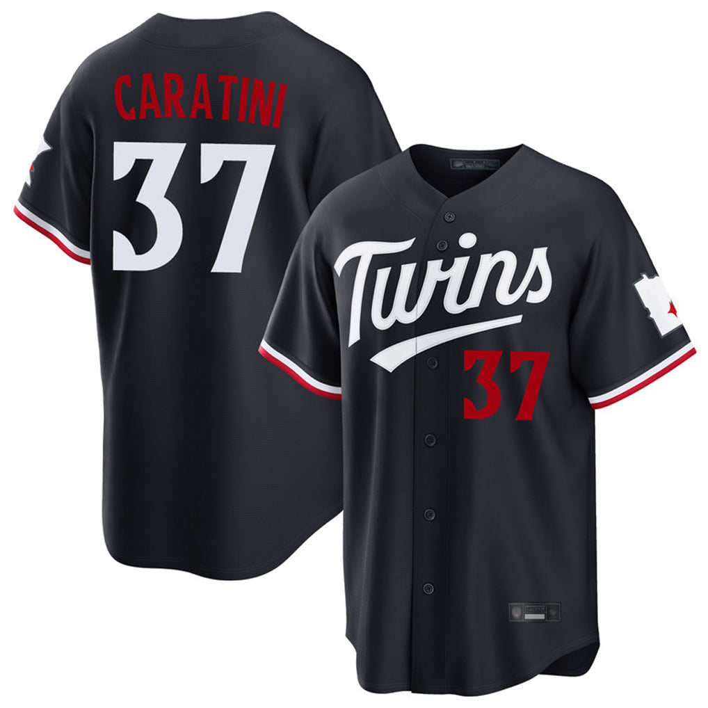 Ndoa M.Twins #37 Victor Caratini Player Navy Home Game Stitched Jerseys