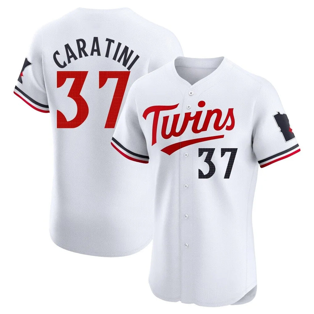Ndoa M.Twins #37 Victor Caratini Player White Home Limited Elite Stitched Jerseys