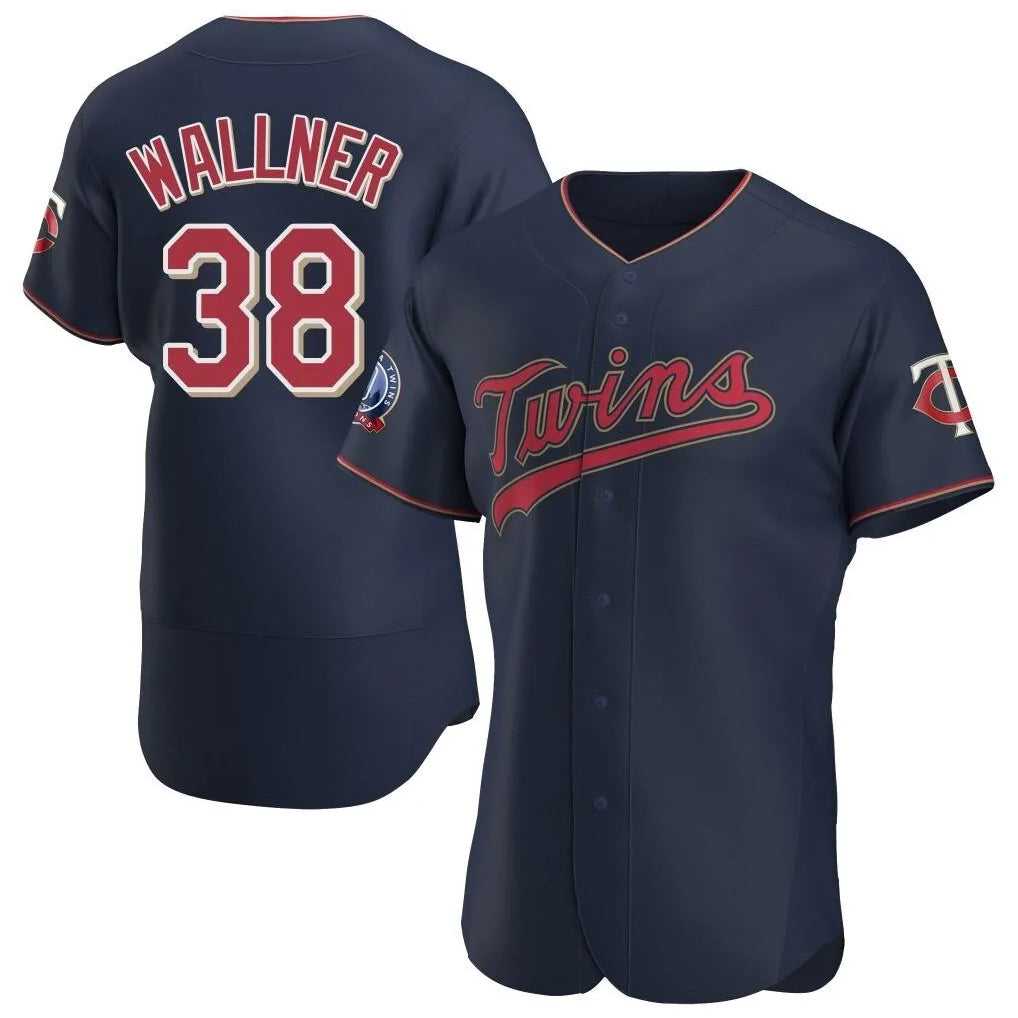 Ndoa M.Twins #38 Matt Wallner Player Navy 60th Home Limited Elite Stitched Jerseys