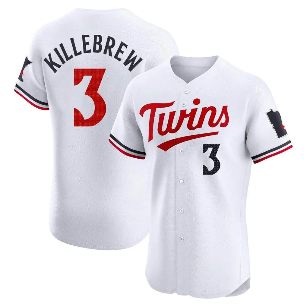 Ndoa M.Twins #3 Harmon Killebrew Player White Home Limited Elite Stitched Jerseys
